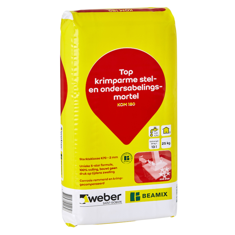 Beamix Troffelmortel 180 krimparme ondersabelingsmortel 25 kg .