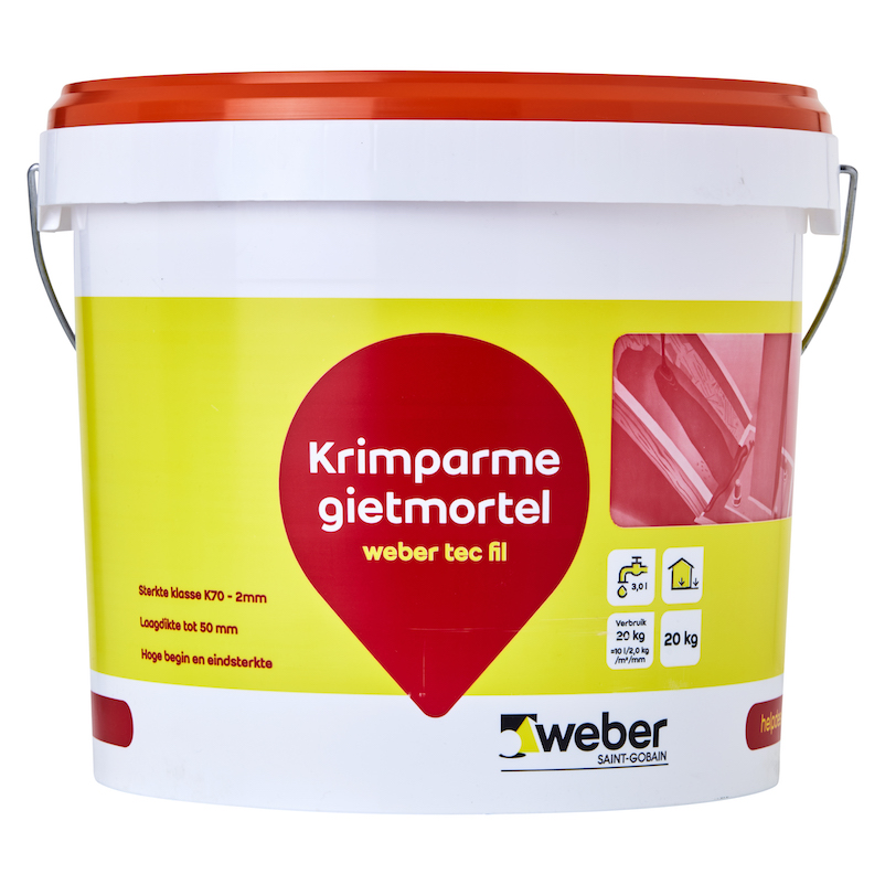 Weber.tec fil - Krimparme gietmortel emmer 20 kg .