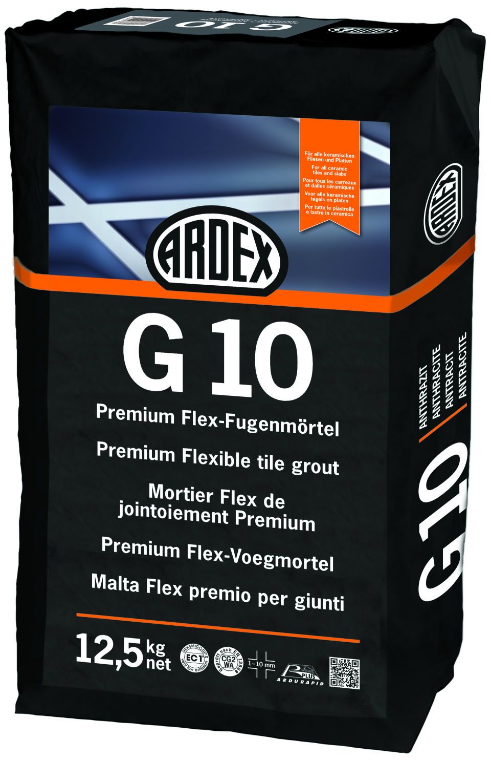 Ardex G10 voegmortel - Premium Flex -  antraciet - 12,5 kg