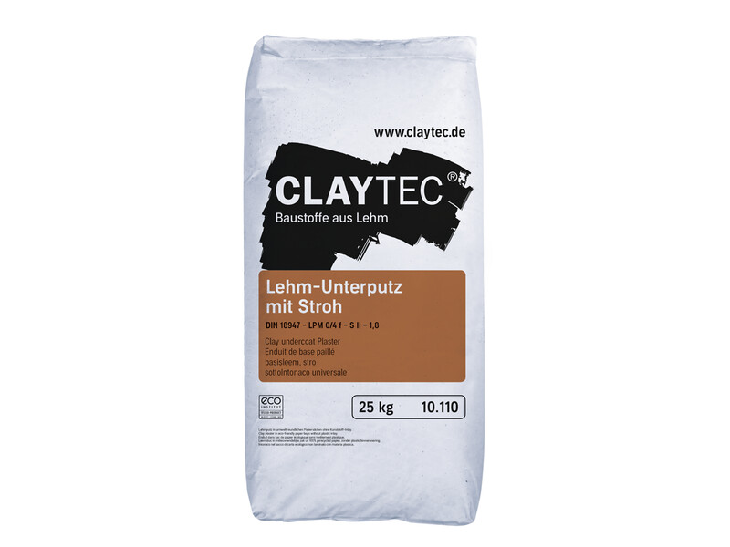 Claytec Stuc - Basisleem Stro - 25 kg